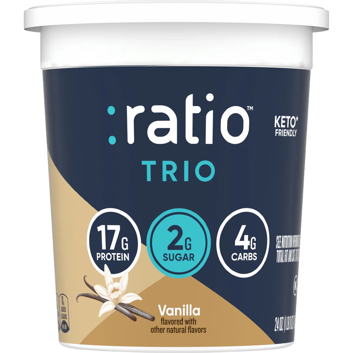Trio Vanilla Yogurt-Cultured Dairy Snack 24 oz Tub