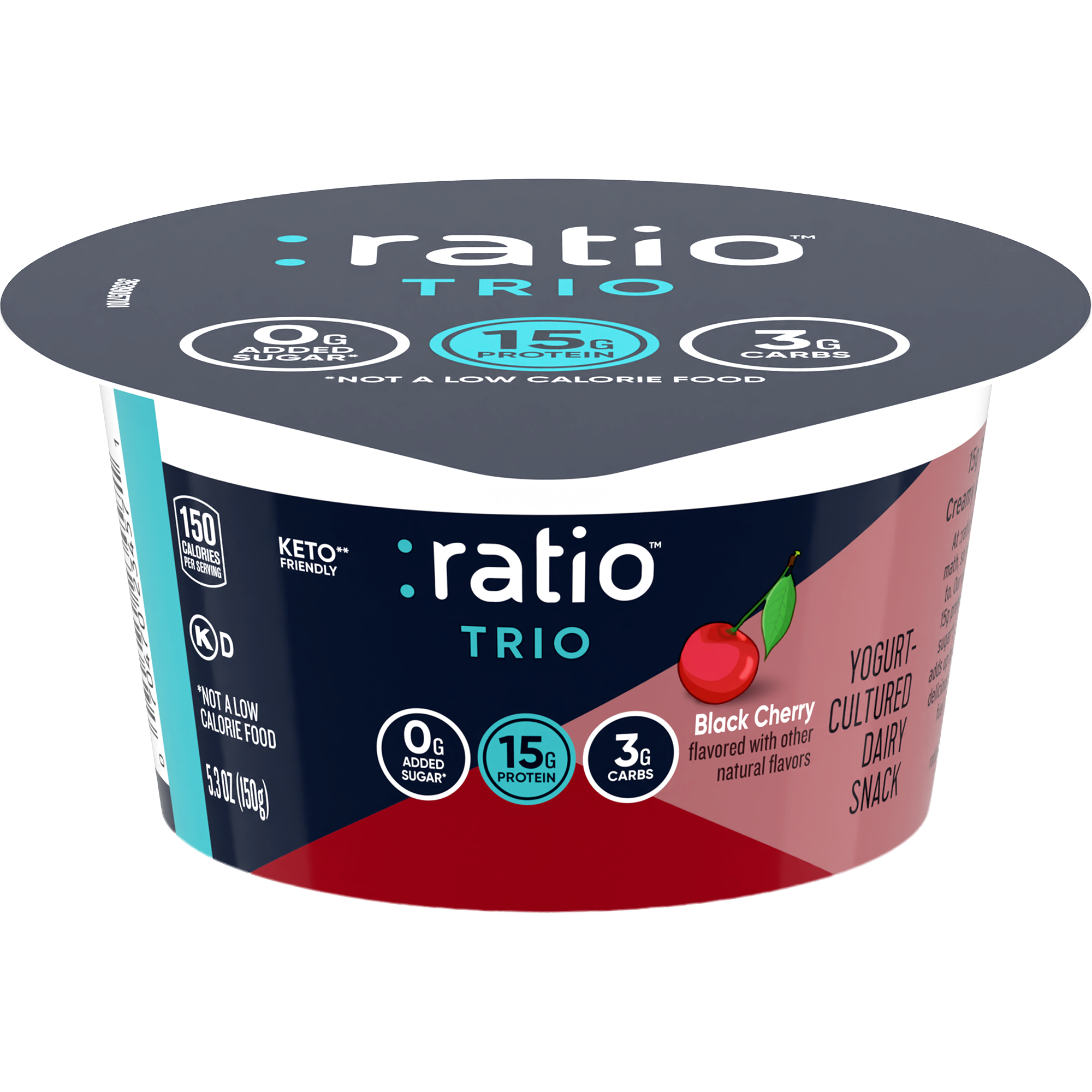 Trio Black Cherry Yogurt-Cultured Dairy Snack