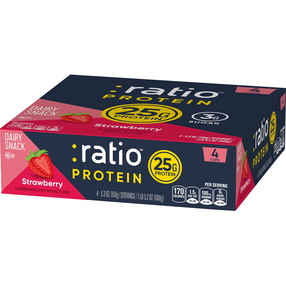 :ratio Protein Strawberry High Protein Dairy Snack Multipack